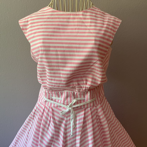 📍FIRM📍80’s VTG 💕Striped Fit-n-Flare Gorgeous Retro - Picture 6 of 16